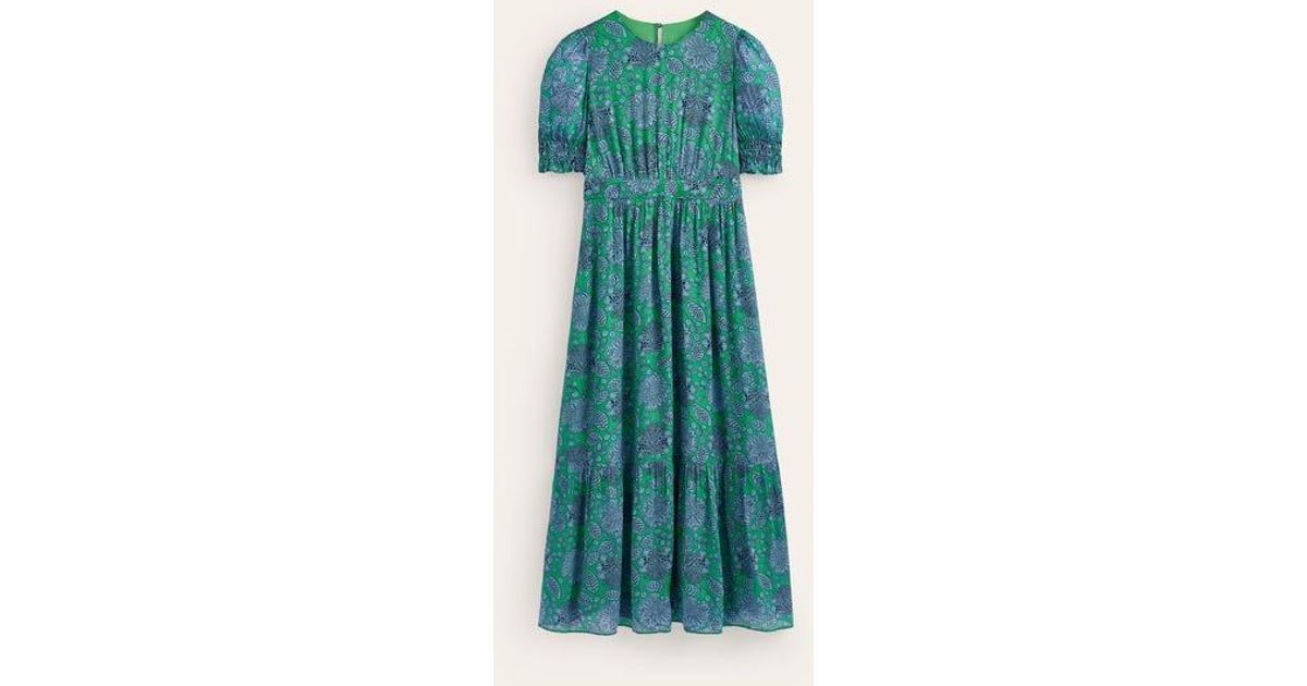 slim fit dress slacks Vasiliki Maxi Dress White / Green Floral main image 0