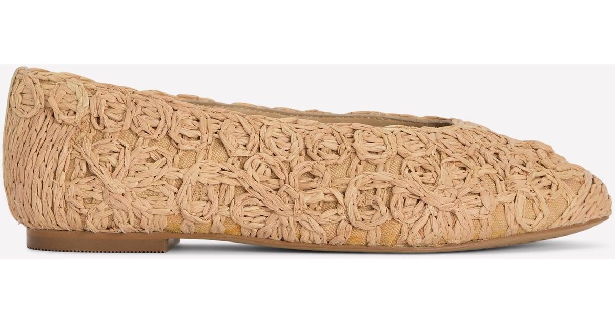 Boden High Cut Ballet Flats in Natural | Lyst