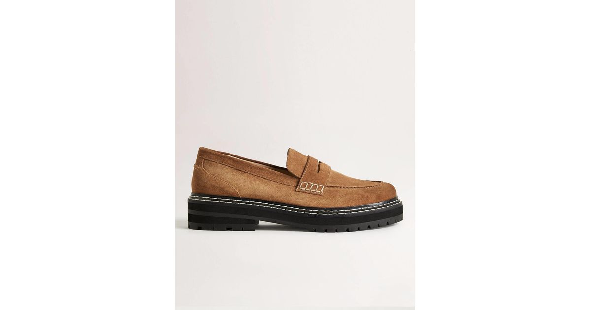 Boden Chunky Loafers Brown | Lyst