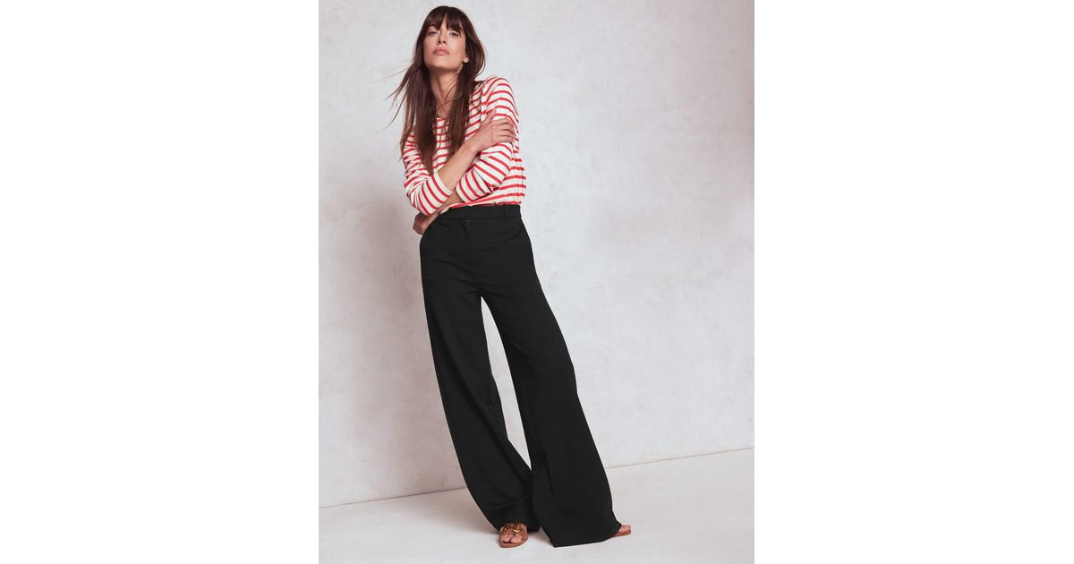 Boden Belgravia Ponte Trousers in Black | Lyst