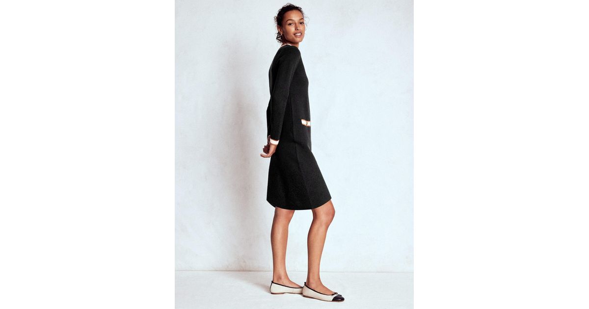 boden holly knitted dress Holly Knitted Shift Dress - Black