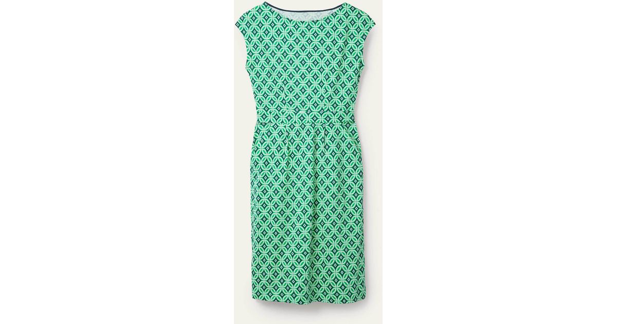 Boden Cotton Florrie Jersey Dress Green Lagoon | Lyst