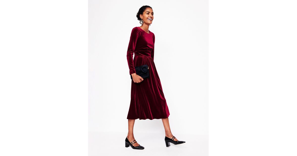knee length dresses for ladies Thea Sleeveless Midi Dress-Poppy Red, Botanic Sprig