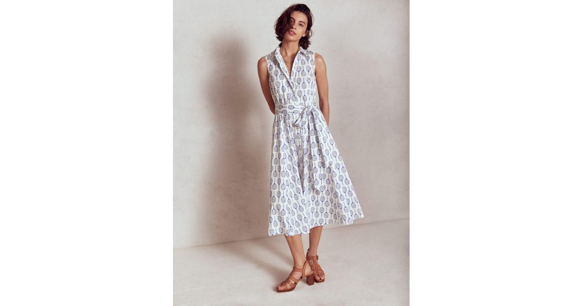 boden amy sleeveless shirt dress Amy Sleeveless Belted Cotton Shirtdress (Women)