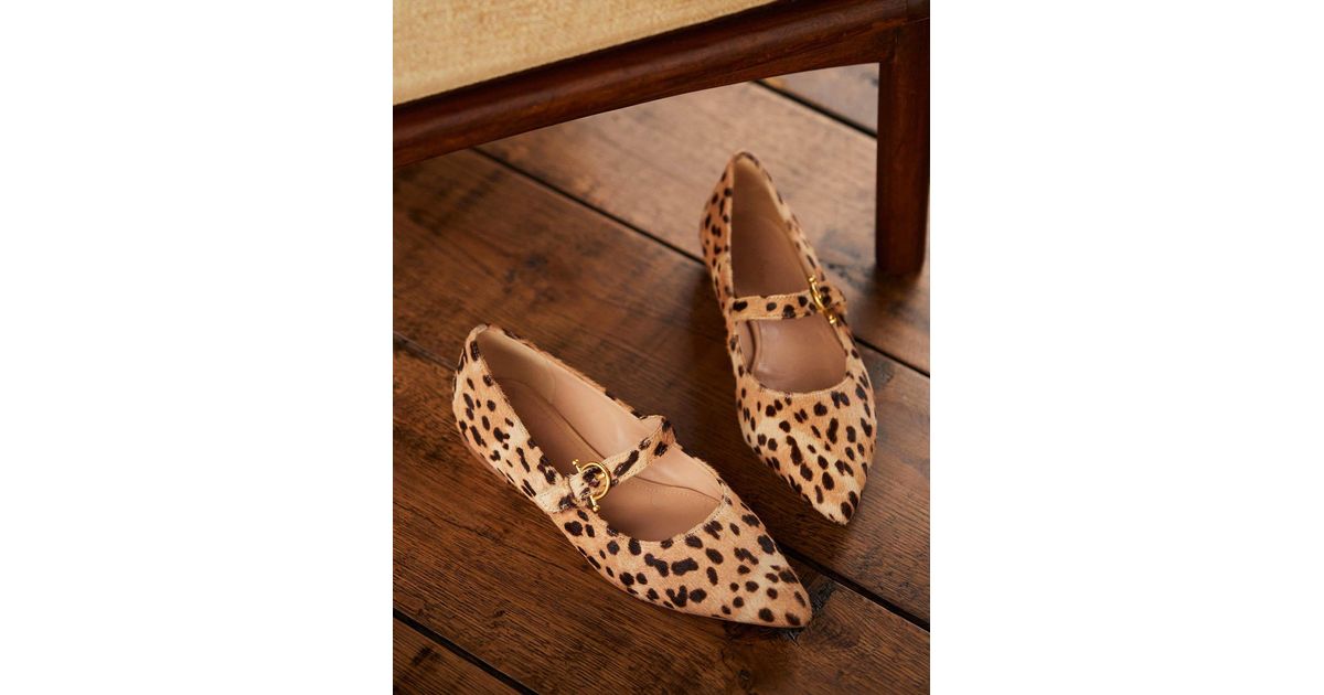 Womens Pointed Toe Fur Flat Heels Loafers Rivets Leopards Casual Shoes Mary Jane 