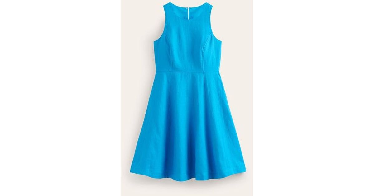 Boden Carla Linen Short Dress in Blue | Lyst