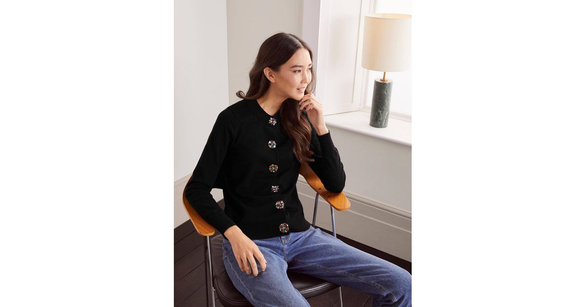 boden black cardigan