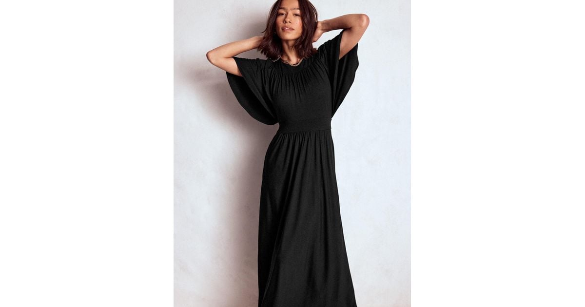 knee length dresses for ladies Pia Cotton Yoke Dress-Blue Stripe main image 1