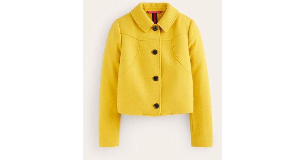 Boden Oxford Melton Jacket in Yellow Lyst UK