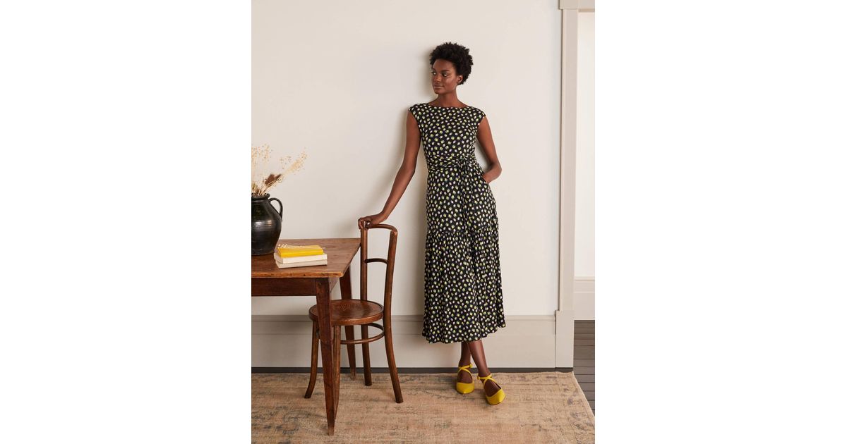 Boden Eda Stufenkleid aus Jersey BLK in Schwarz | Lyst DE