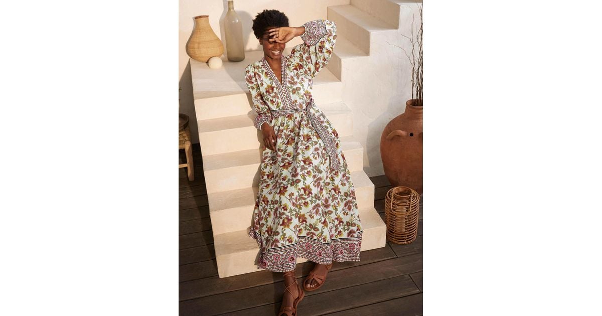 white christmas dresses Notch Neck Jersey Maxi Dress-Navy