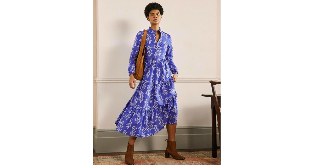 Boden Tiered Maxi Shirt Dress Atlantic Ocean in Blue | Lyst Boden Tiered Maxi Shirt Dress Atlantic Ocean in Blue | Lyst