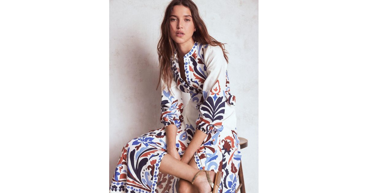 knee length dresses for ladies Megan, One-Size Maxi Shirtdress, Navy main image 1