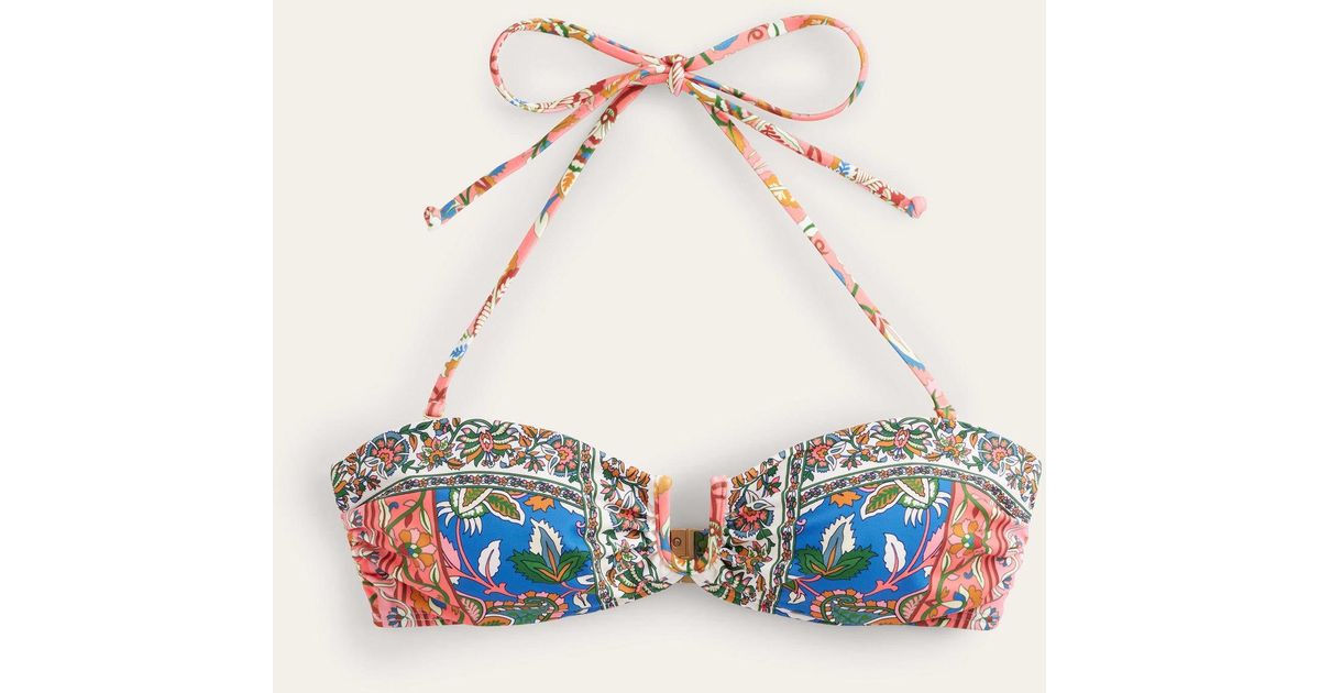 Boden Halterneck Ubar Bikini Top Delft in Blue Lyst