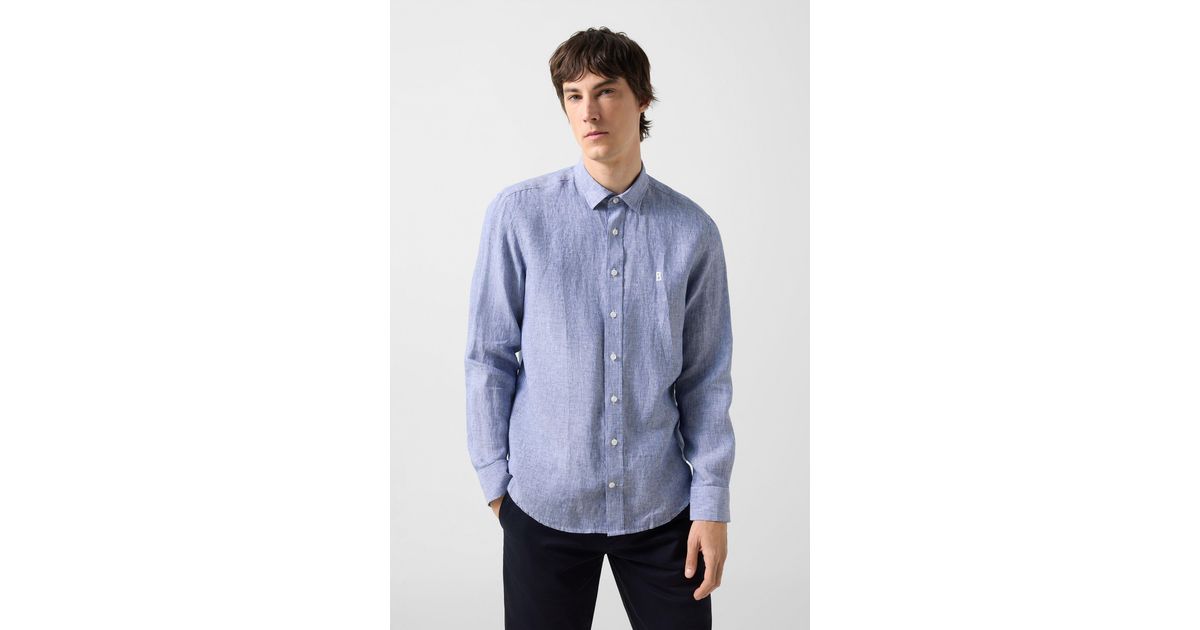 Bogner Timi Linen Shirt in Blue for Men | Lyst