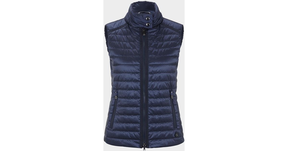 Bogner Mabeli Quilted Vest In Navy Blue Lyst