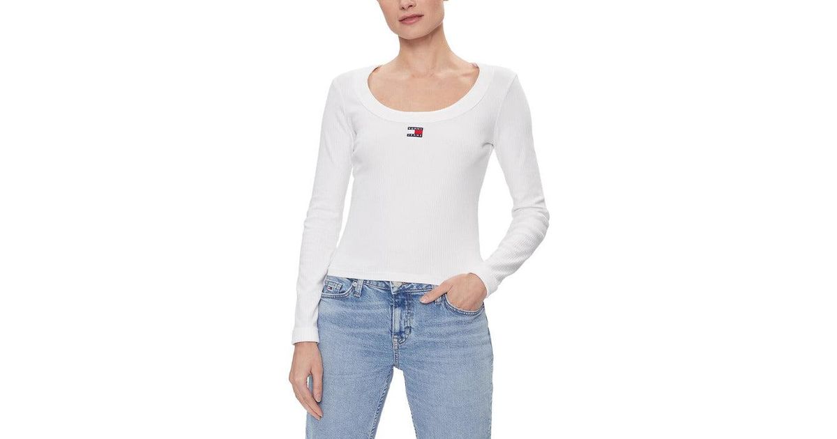 TOMMY HILFIGER JEANS Women T-shirt in White | Lyst