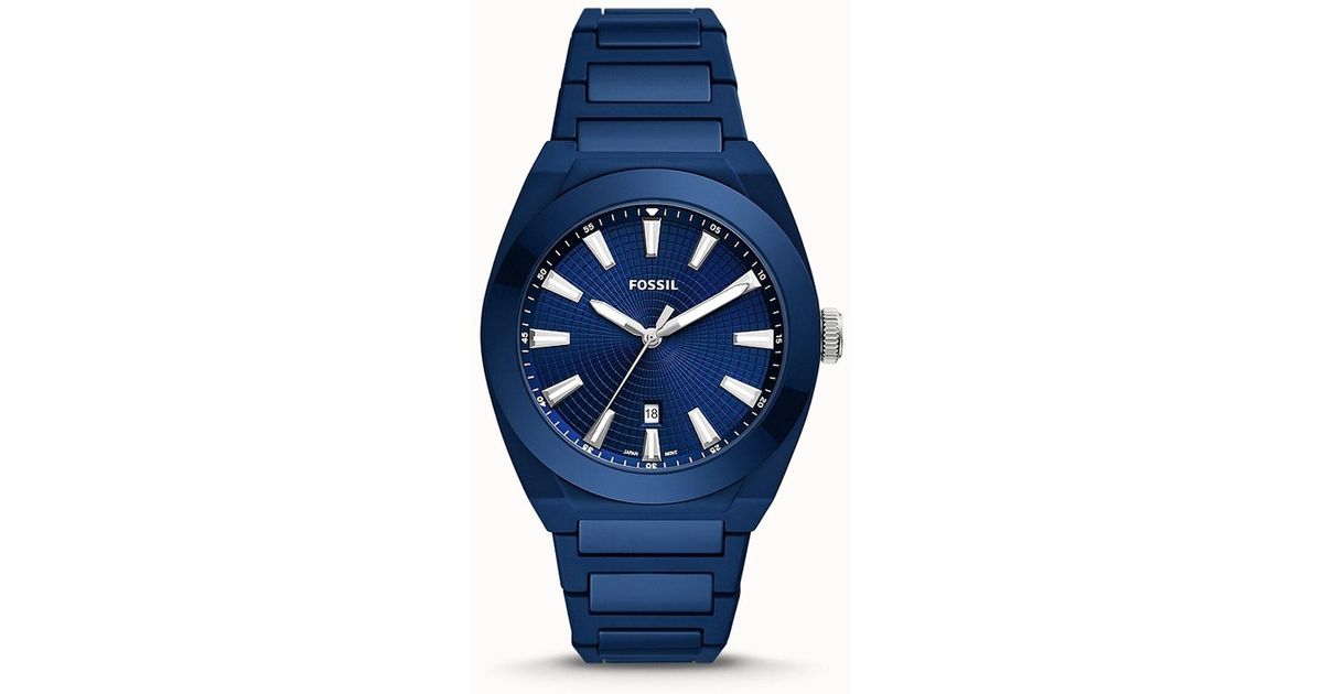 Fossil Men's Watch Everett Ceramic in Blue for Men | Lyst