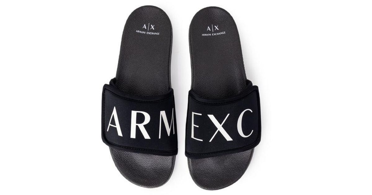 armani exchange slippers men