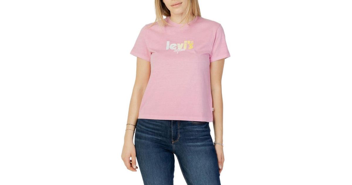 Levi's Women T-shirt in Pink | Lyst