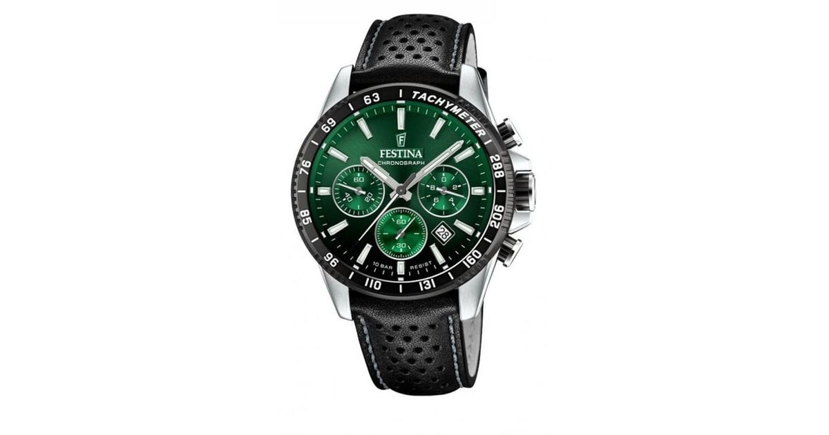 Festina Men\'s Men Lyst | Green F20561/5 for Black Watch