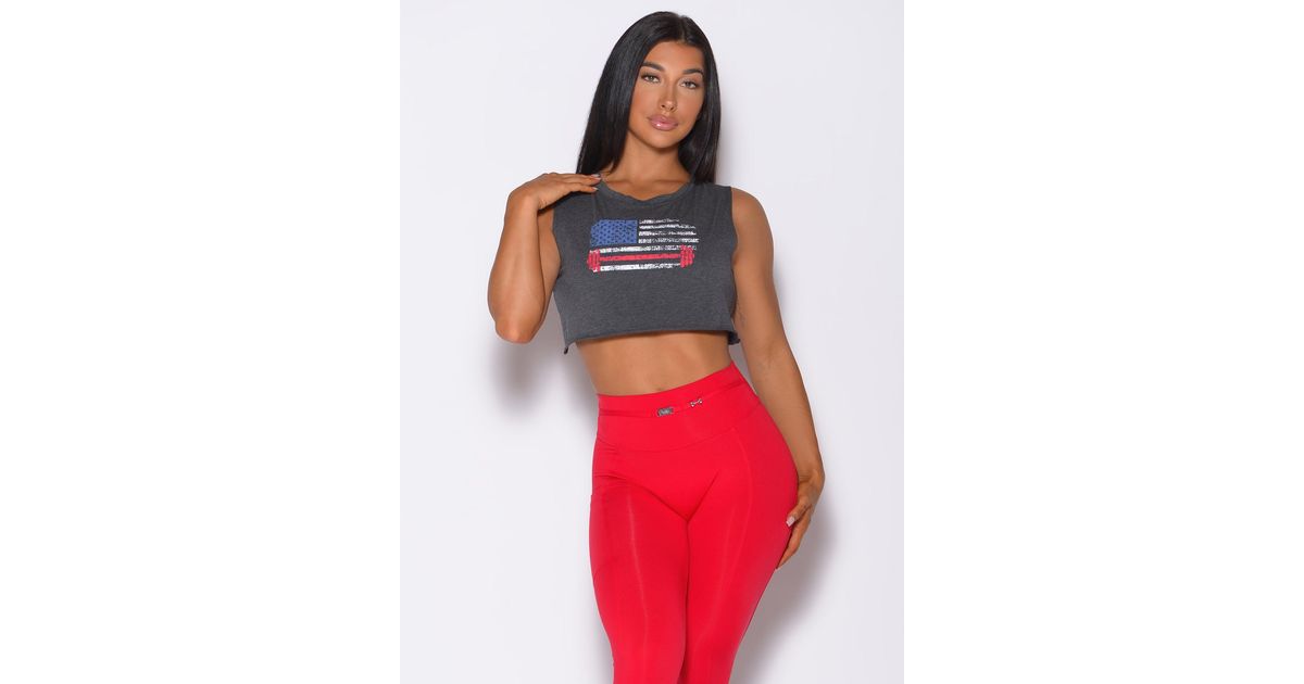Bombshell Sportswear Usa Barbell Tank in Red Lyst