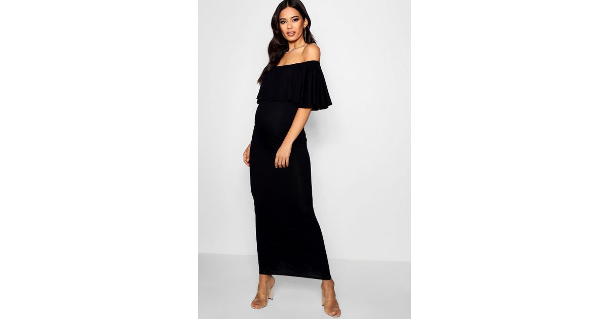 boohoo maternity maxi dress