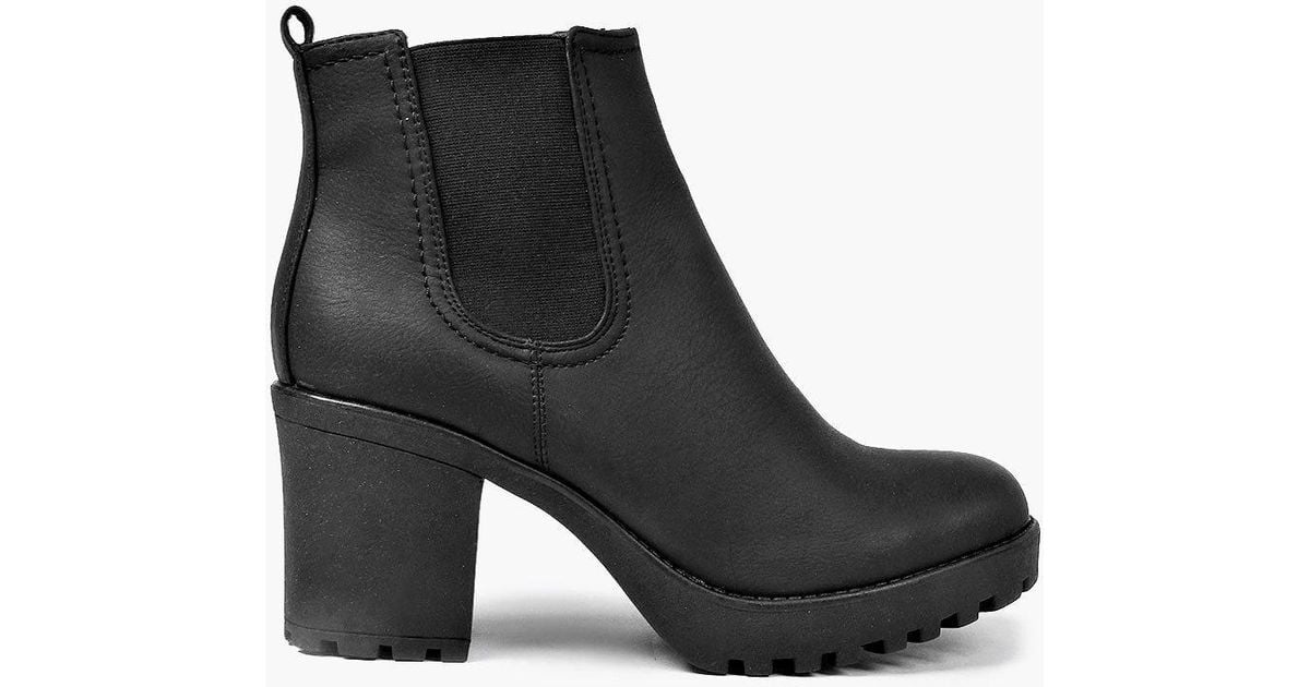 chunky cleated heel