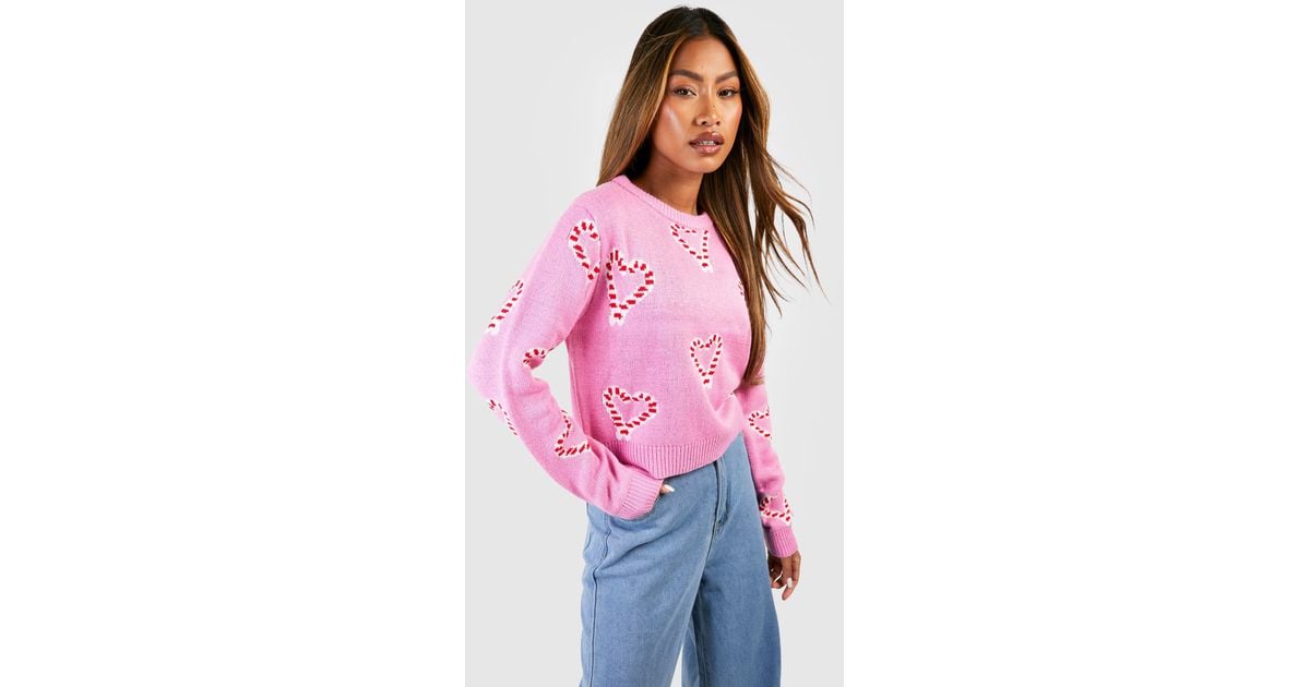 Candy cane heart sweater cheap