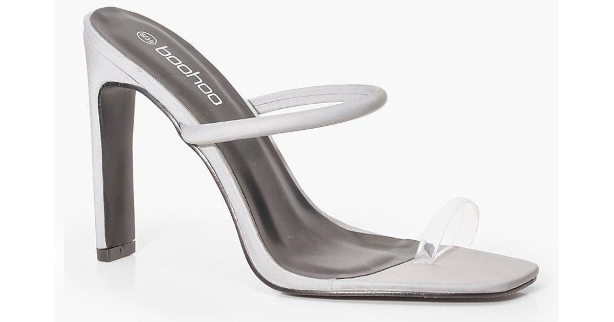 boohoo reflective heels