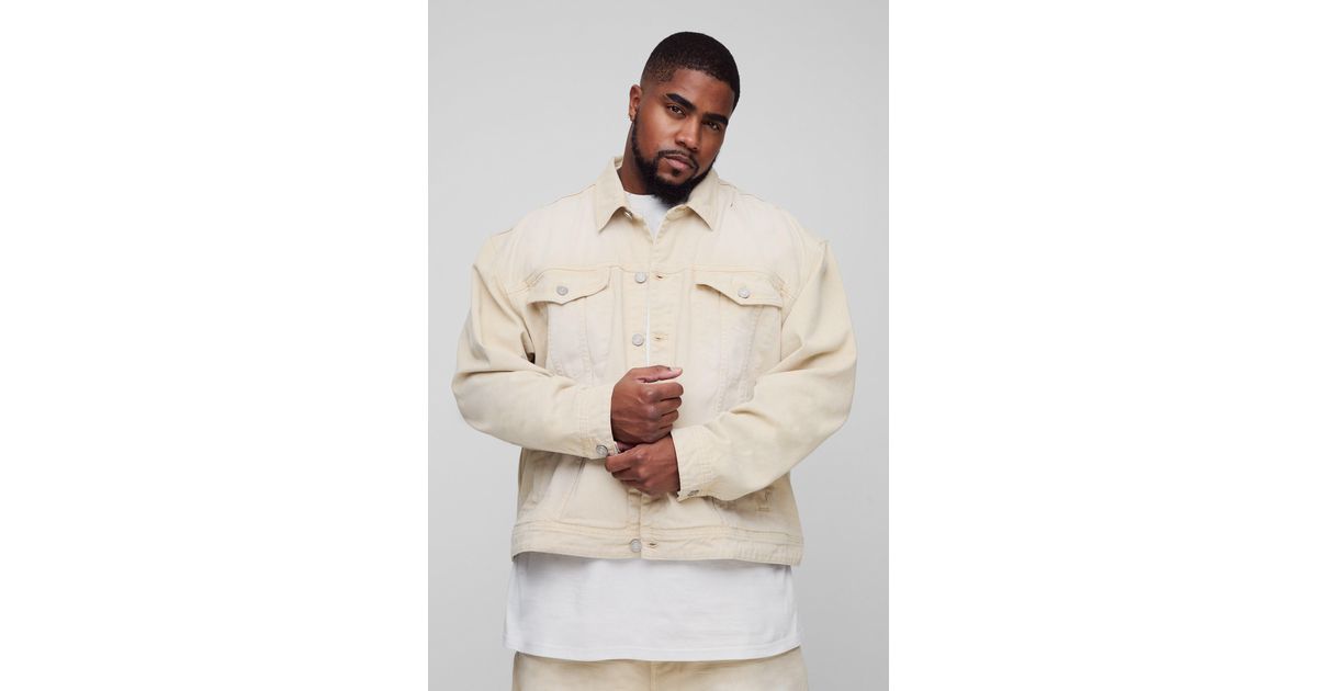 Boho oversized jeans coat for men