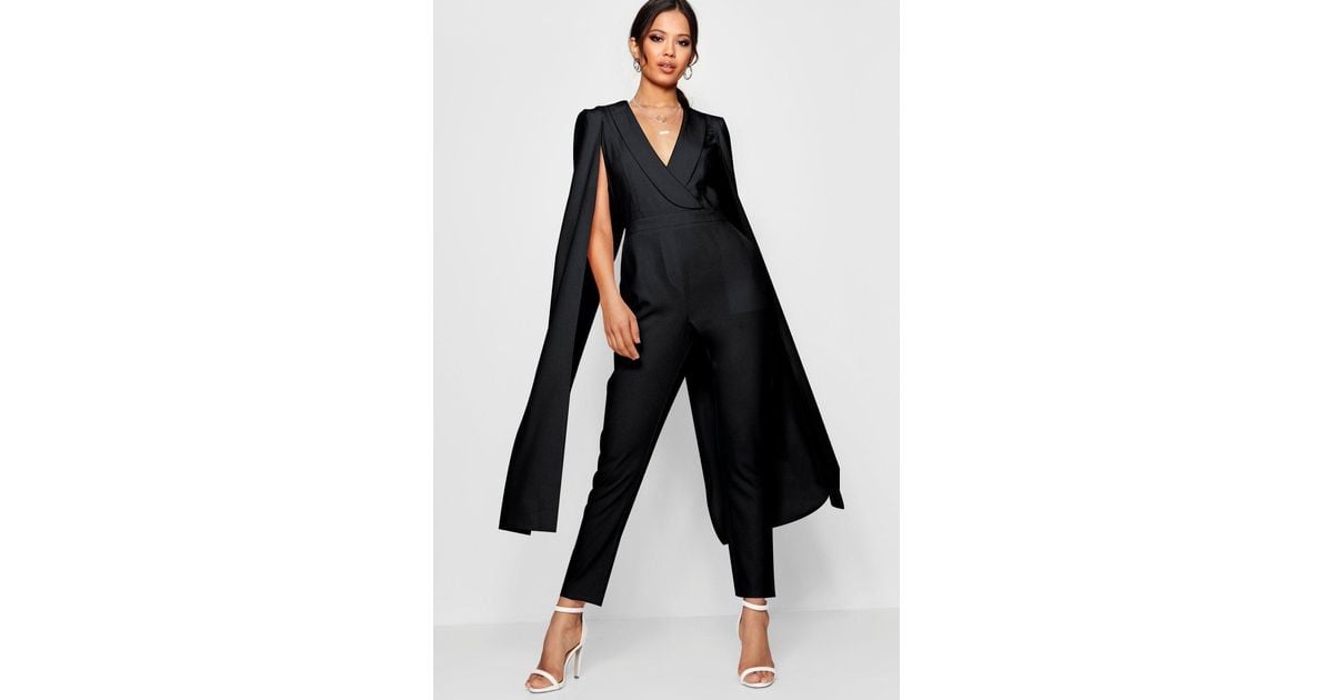 boohoo cape jumpsuit