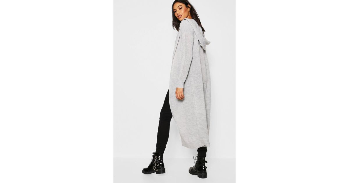 boohoo grey cardigan