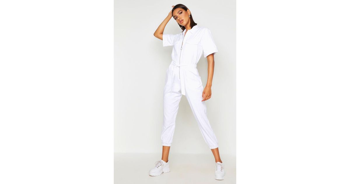 white utility suit