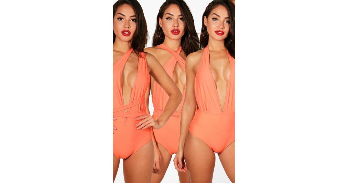 boohoo multiway swimsuit