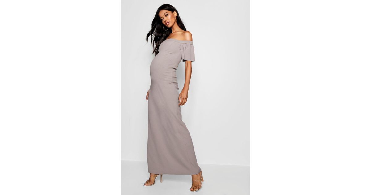 boohoo maternity maxi dress
