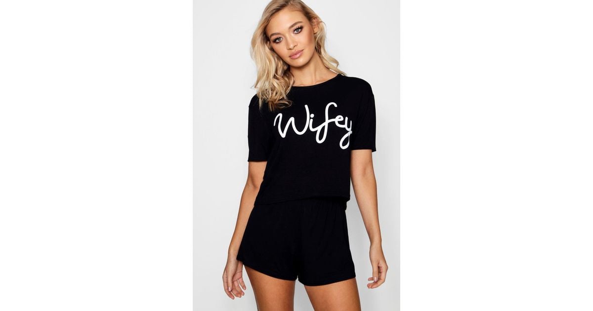 Boohoo Synthetic Wifey Bridal T-shirt 