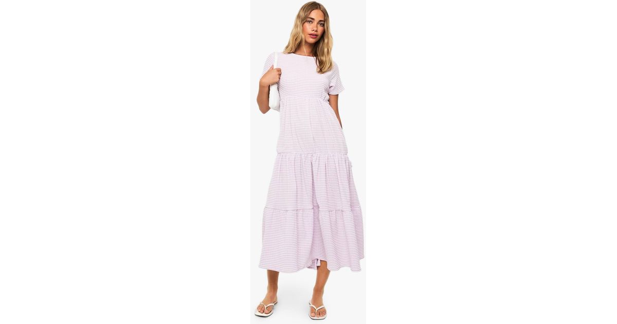 boohoo pink gingham dress Pink boohoo Textured Gingham Mini Cami Dress