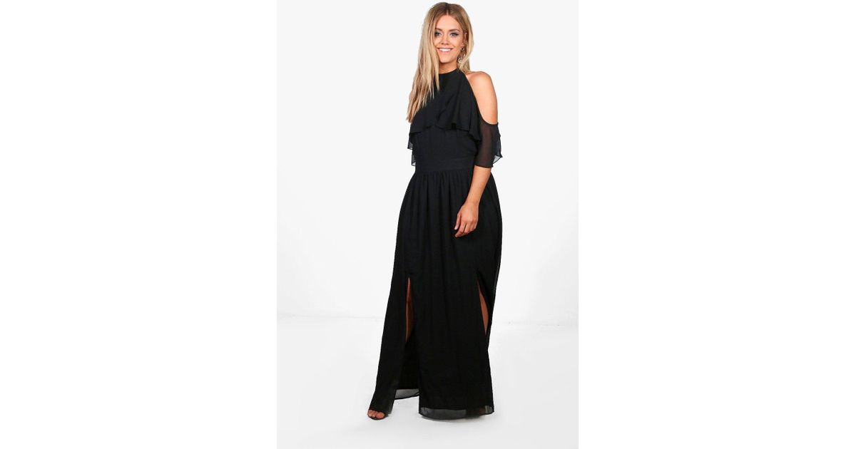 boohoo chiffon maxi dress