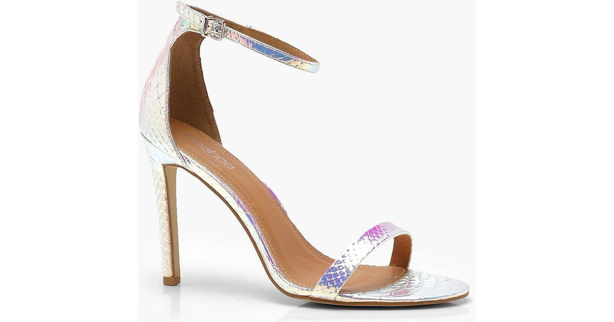 Boohoo Iridescent Mermaid 2 Part Heels 