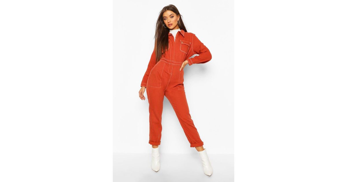 womens orange boiler suit