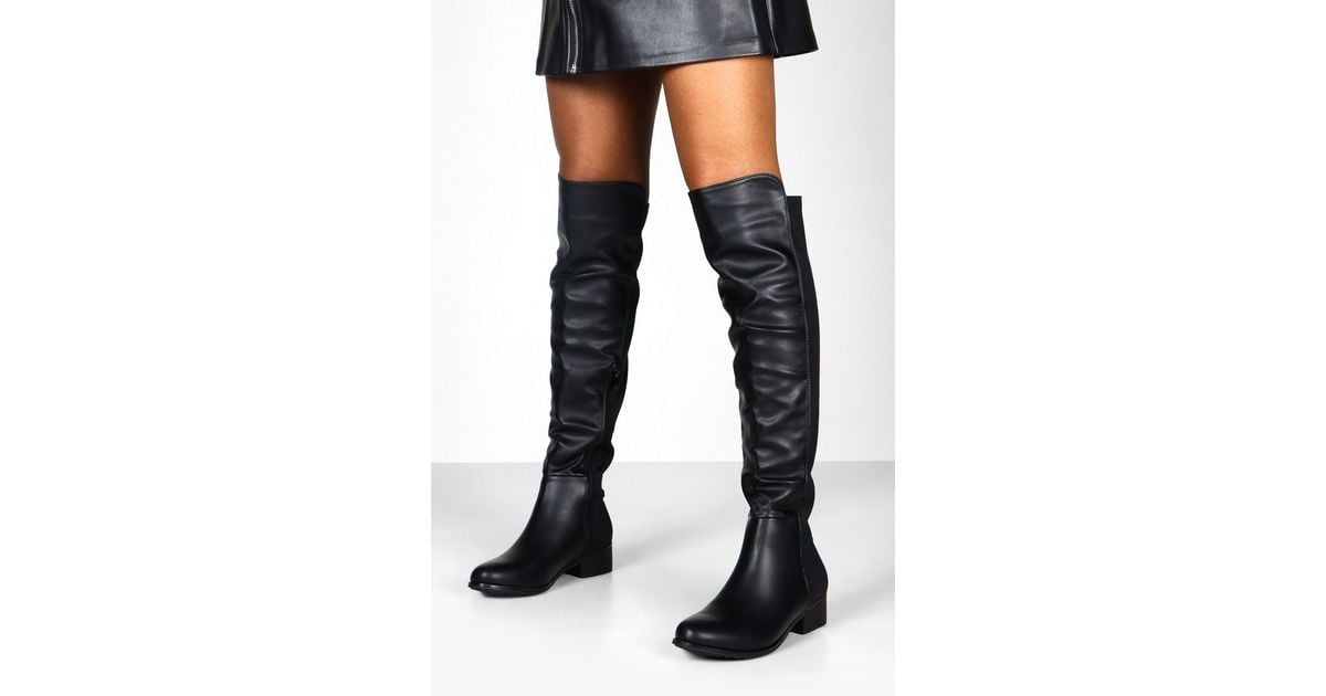 elastic back over the knee boots