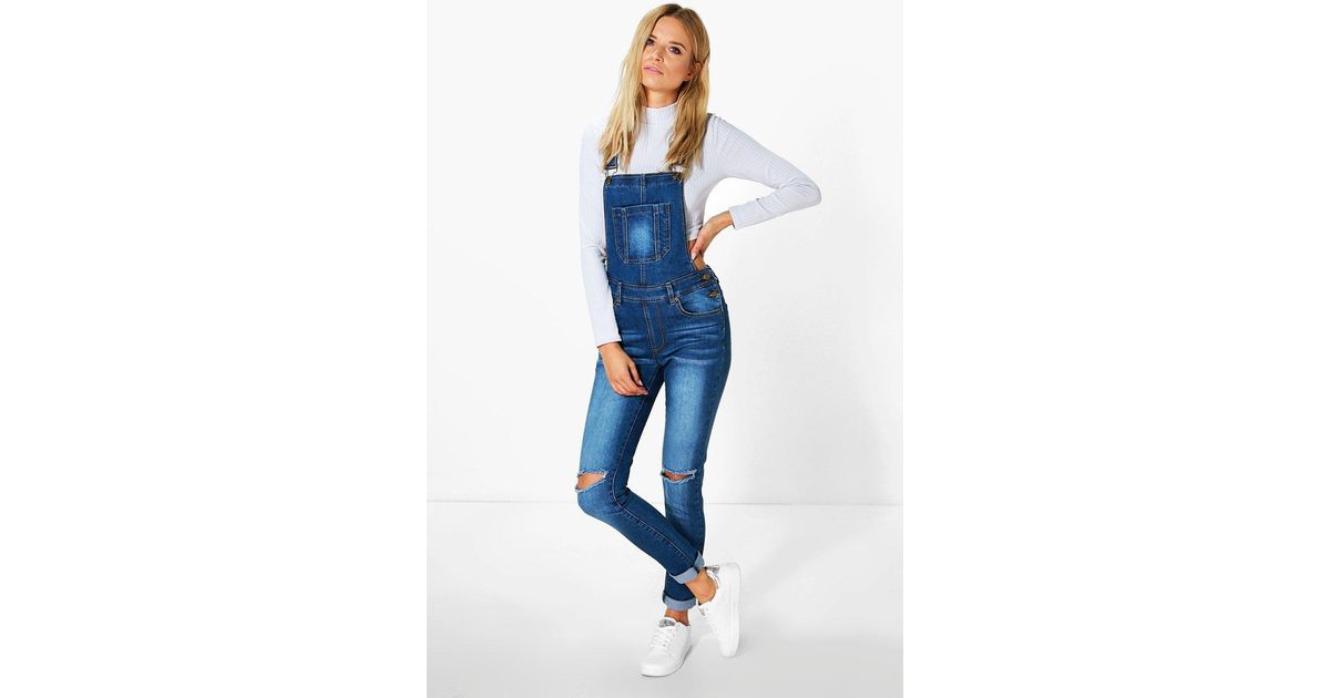 boohoo denim overalls