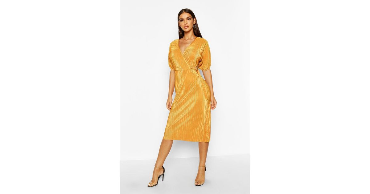 topshop buckle wrap midi dress