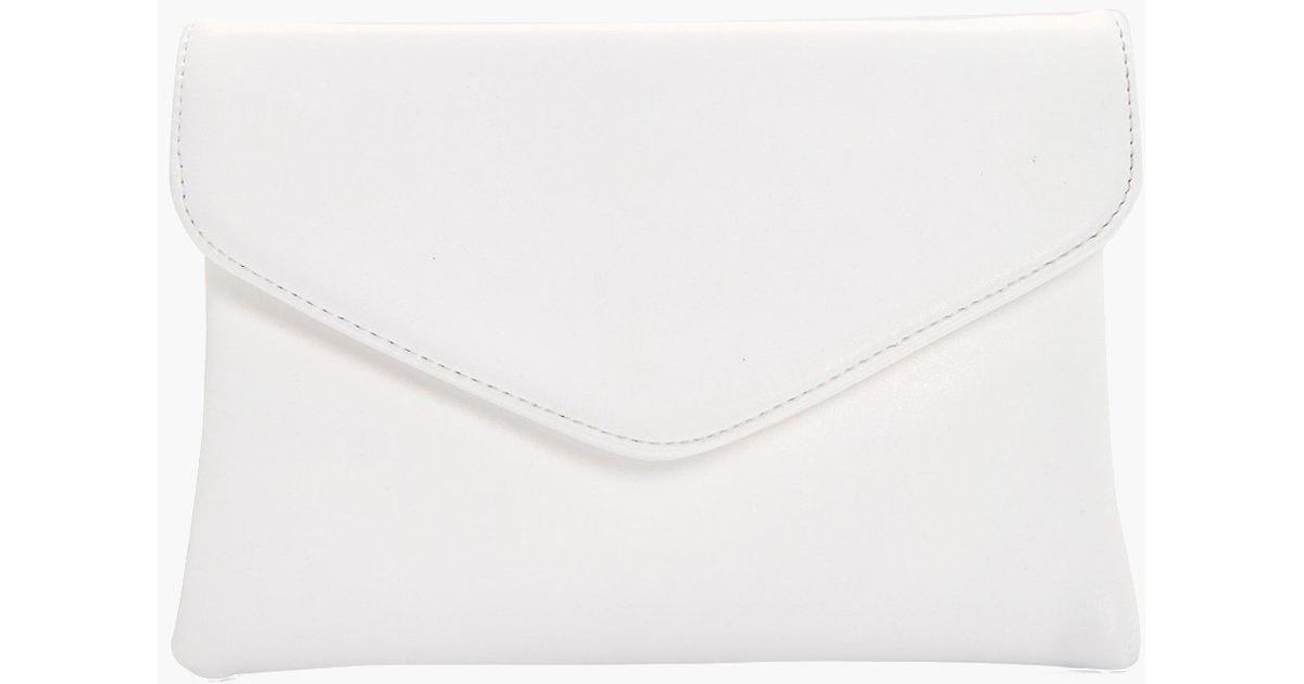 white envelope clutch bag