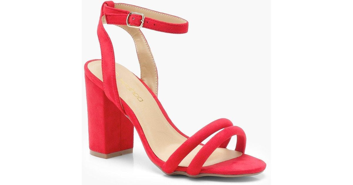 boohoo red heels