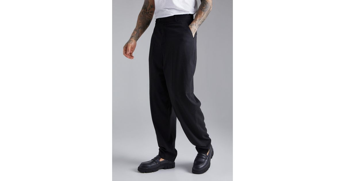 Pantalón Entallado Bombacho Boohoo de hombre de color Negro