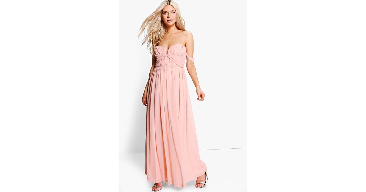 boohoo blush maxi dress