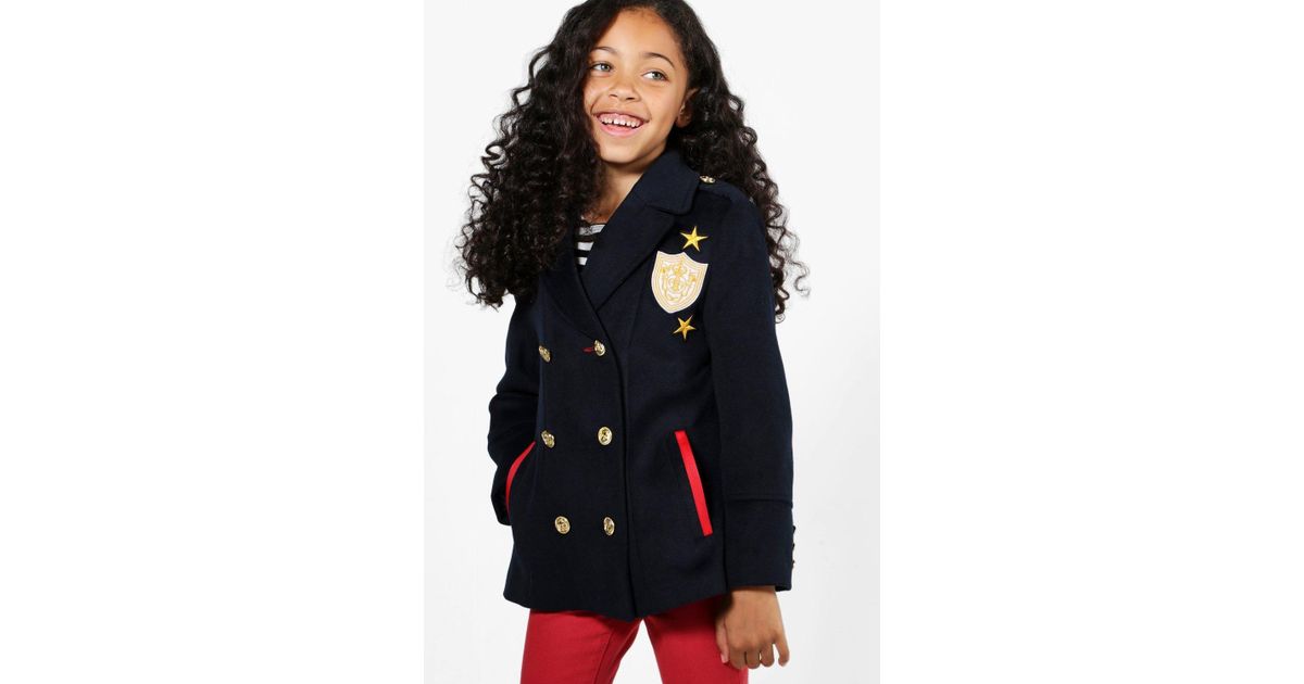 girls military style coat