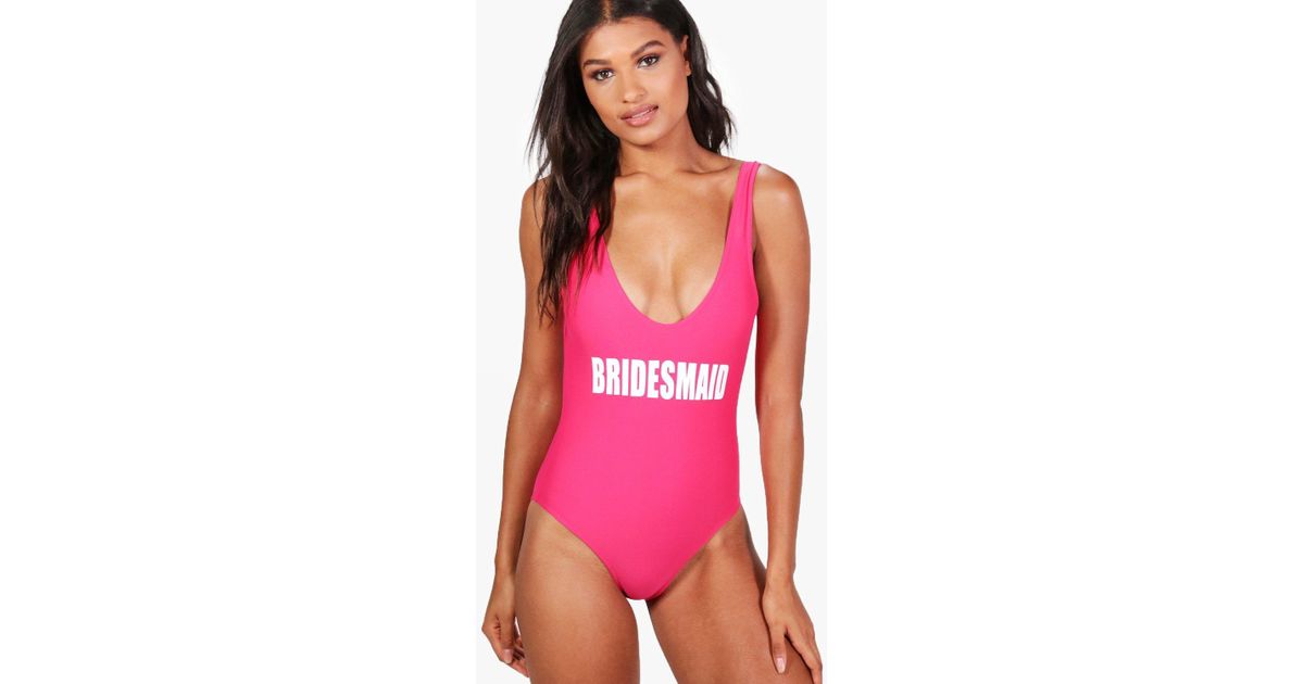 bridesmaid slogan swimsuit